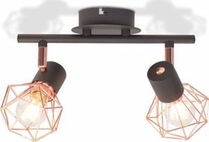 Lampa sufitowa vidaXL Lampa sufitowa z 2 żarówkami E14, czarno-miedziana 1