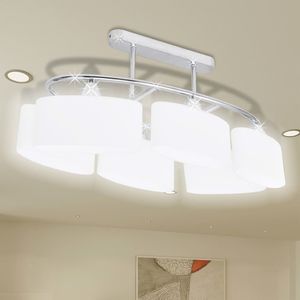 Lampa sufitowa vidaXL Lampa sufitowa z kloszami elipsoidalnymi, 4 szt., E14 3