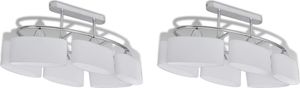 Lampa sufitowa vidaXL Lampa sufitowa z kloszami elipsoidalnymi, 2 szt., E14 2