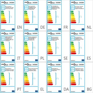 Lampa sufitowa vidaXL Lampa sufitowa z kloszami elipsoidalnymi, 2 szt., E14 8