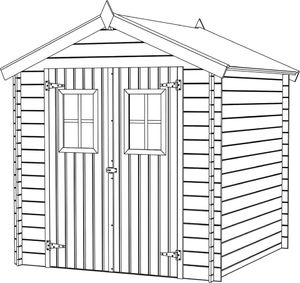 vidaXL Szopa ogrodowa, drewno, 2x2 m, 19 mm 7