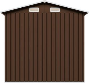 vidaXL Szopa ogrodowa stalowa brązowa 204x132x186 cm (47029) 7