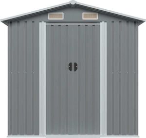 vidaXL Szopa ogrodowa stalowa antracytowa 204x132x186 cm (47028) 4