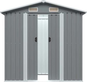 vidaXL Szopa ogrodowa stalowa antracytowa 204x132x186 cm (47028) 5