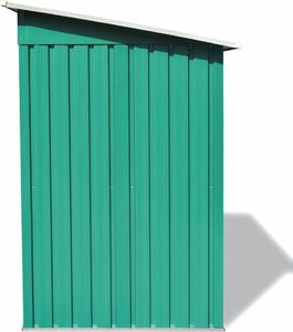 vidaXL Szopa ogrodowa metalowa zielona 190x124x181 cm (42908) 5