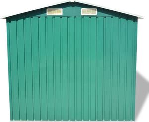 vidaXL Szopa ogrodowa metalowa zielona 204x132x186 cm (42909) 6