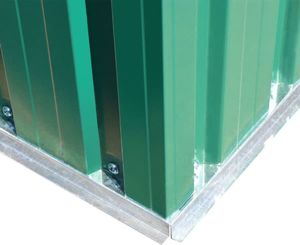 vidaXL Szopa ogrodowa metalowa zielona 204x132x186 cm (42909) 7