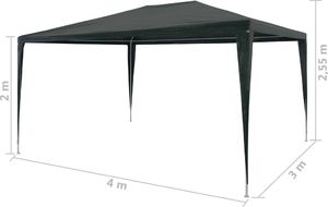 vidaXL Namiot imprezowy, 3 x 4 m, PE, zielony 6