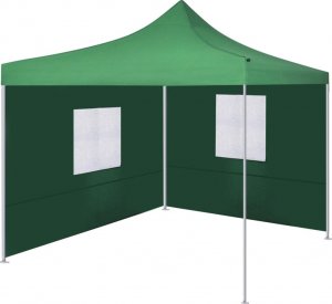 vidaXL Rozkładany namiot z 2 ściankami, 3 x 3 m, zielony 1