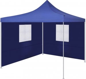 vidaXL Rozkładany namiot z 2 ściankami, 3 x 3 m, niebieski 1