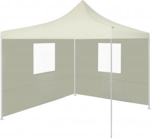 vidaXL Rozkładany namiot z 2 ściankami, 3 x 3 m, kremowy 1