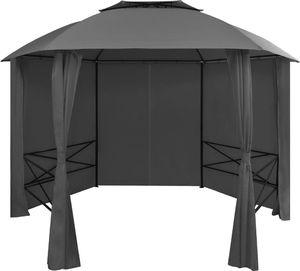 vidaXL Namiot ogrodowy z zasłonami, sześciokątny, 360x265 cm 2