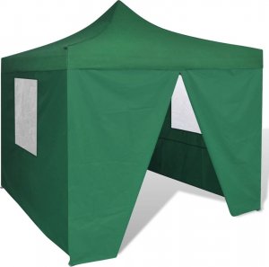 vidaXL Zielony, składany namiot, 3 x 3 m, z 4 ściankami 1