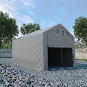 vidaXL Namiot magazynowy, PVC, 4 x 8 m, szary 1
