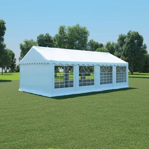 vidaXL Namiot ogrodowy z PVC, 4x8 m, biały 1