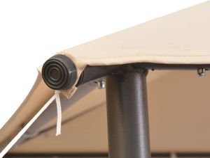 vidaXL Altana/namiot ogrodowy, 3x3 m, stal, beżowy 4