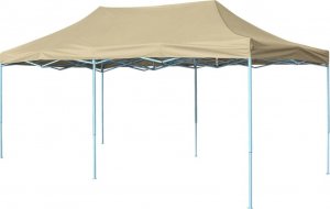 vidaXL Rozkładany namiot, pawilon 3 x 6 m, kremowy 1