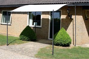 vidaXL Zadaszenie ogrodowe, tkanina, kolor kremowy 3