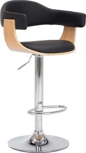 vidaXL Stołki barowe, 2 szt., czarne, gięte drewno i sztuczna skóra 2