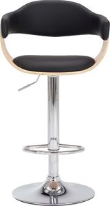 vidaXL Stołki barowe, 2 szt., czarne, gięte drewno i sztuczna skóra 3