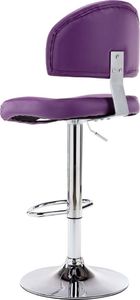 vidaXL Stołki barowe, 2 szt., fioletowe, sztuczna skóra 3