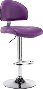 vidaXL Stołki barowe, 2 szt., fioletowe, sztuczna skóra 4