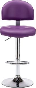 vidaXL Stołki barowe, 2 szt., fioletowe, sztuczna skóra 5