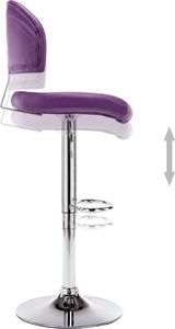 vidaXL Stołki barowe, 2 szt., fioletowe, sztuczna skóra 7