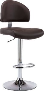 vidaXL Stołki barowe, 2 szt., brązowe, sztuczna skóra 3