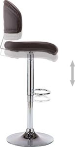 vidaXL Stołki barowe, 2 szt., brązowe, sztuczna skóra 7