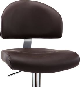 vidaXL Stołki barowe, 2 szt., brązowe, sztuczna skóra 8