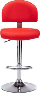 vidaXL Stołki barowe, 2 szt., czerwone, sztuczna skóra 4