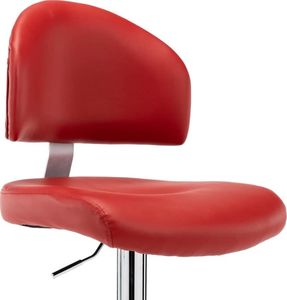 vidaXL Stołek barowy, kolor czerwonego wina, sztuczna skóra 5