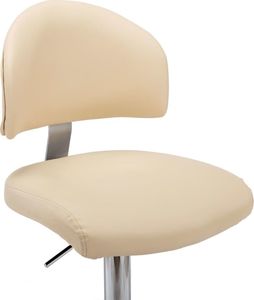 vidaXL Stołek barowy, kremowy, sztuczna skóra 7