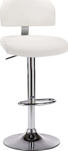 vidaXL Stołek barowy, biały, sztuczna skóra 2