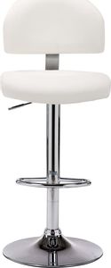 vidaXL Stołek barowy, biały, sztuczna skóra 3