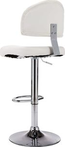vidaXL Stołek barowy, biały, sztuczna skóra 4