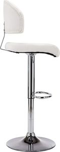 vidaXL Stołek barowy, biały, sztuczna skóra 5
