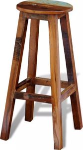 vidaXL Stołek barowy, lite drewno z odzysku 4