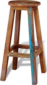 vidaXL Stołek barowy, lite drewno z odzysku 5