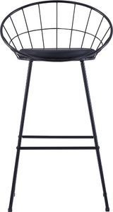 vidaXL Krzesła barowe, 2 szt., czarne, sztuczna skóra 2