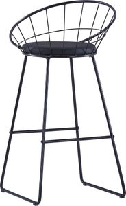 vidaXL Krzesła barowe, 2 szt., czarne, sztuczna skóra 5