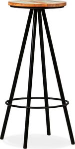 vidaXL Stołki barowe, 4 szt., lite drewno z odzysku 8