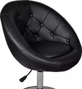 vidaXL Krzesła barowe, 2 szt., czarne, sztuczna skóra 3