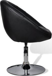 vidaXL Krzesła barowe, 2 szt., czarne, sztuczna skóra 4