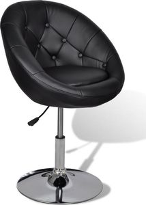 vidaXL Krzesła barowe, 2 szt., czarne, sztuczna skóra 5