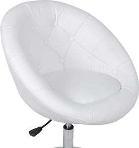 vidaXL Krzesła barowe, 2 szt., białe, sztuczna skóra 3