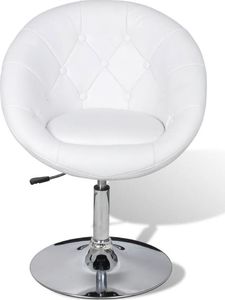 vidaXL Krzesła barowe, 2 szt., białe, sztuczna skóra 4