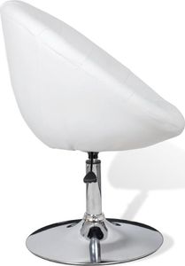 vidaXL Krzesła barowe, 2 szt., białe, sztuczna skóra 5