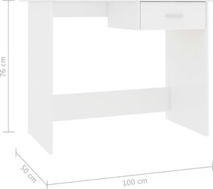 Biurko vidaXL 800555 Białe 100 cm x 50 cm 6